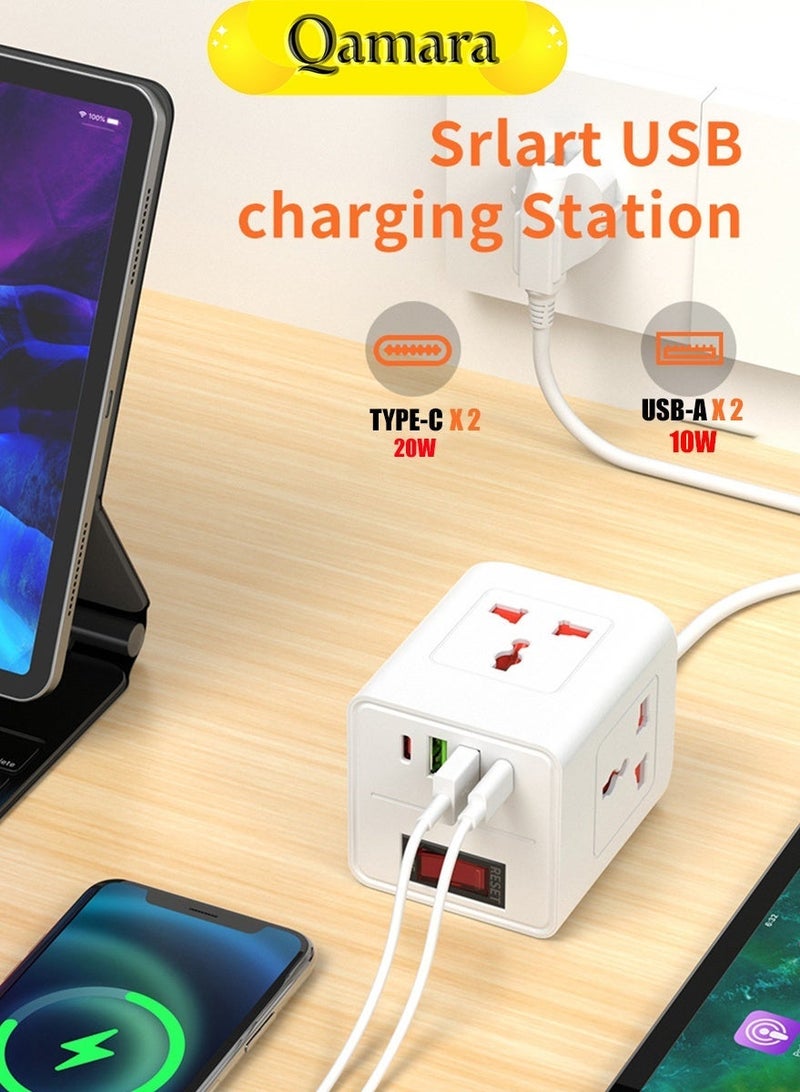 Qamara Smart Desktop Power Strip for Electronic Devices Charging - Image 4